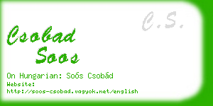 csobad soos business card